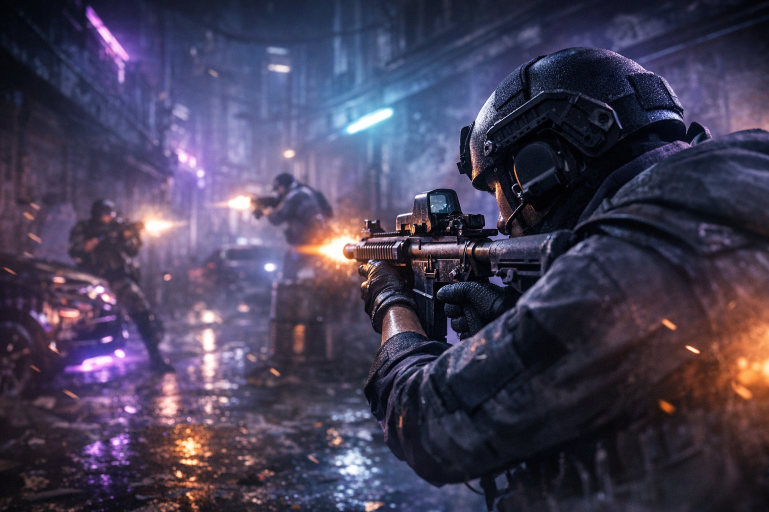 Server Monitoring Dashboard auf dunklem Hintergrund